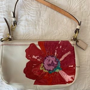 Coach White Leather Purse